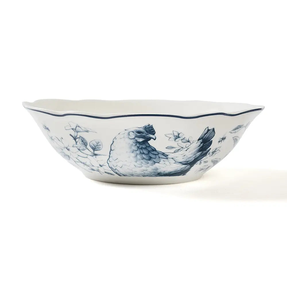 Blue & White Gertrude Salad Bowls Set of 4 with Giftbox