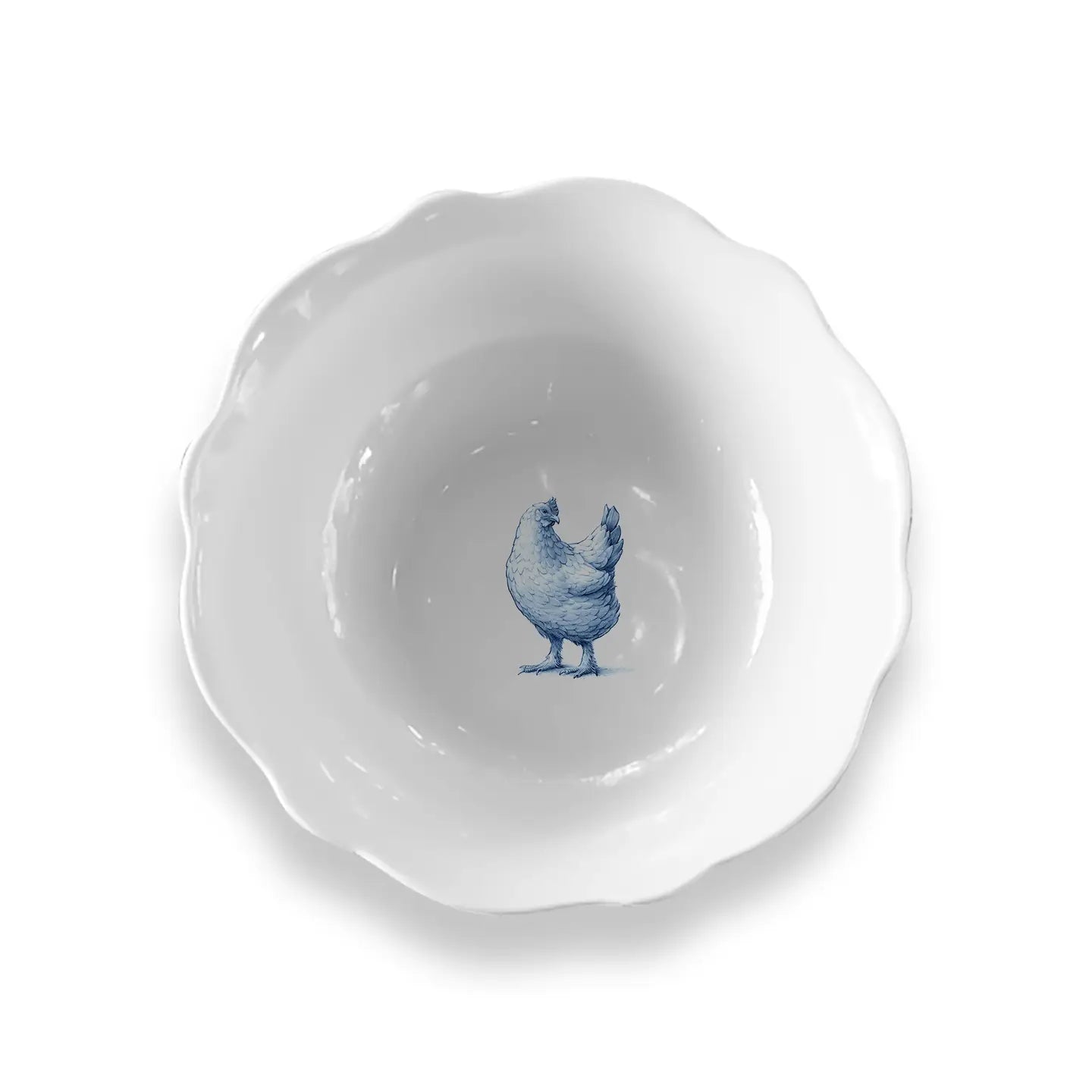 Blue & White Gertrude Salad Bowls Set of 4 with Giftbox