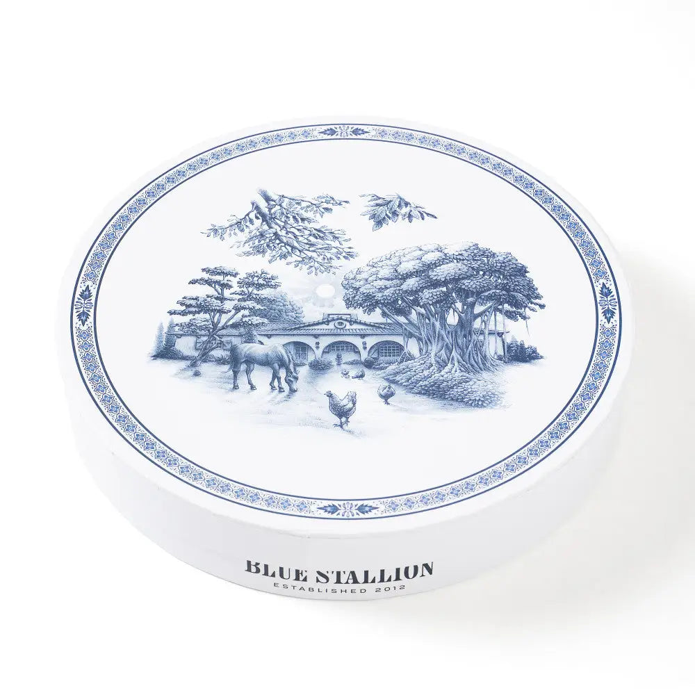 Blue & White Rose Garden Salad Plates Set of 4 with Giftbox
