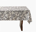 Black Rose Flower Beige Tablecloth