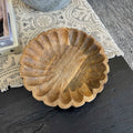 Scalloped Wood Bowl