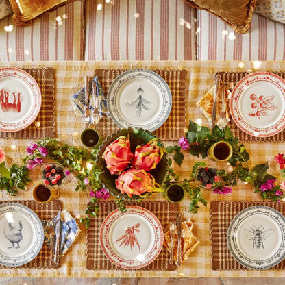 Blue & White Farm Fresh Dinner Plates Set of 4 with Giftbox