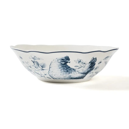 Blue & White Gertrude Salad Bowls Set of 4 with Giftbox
