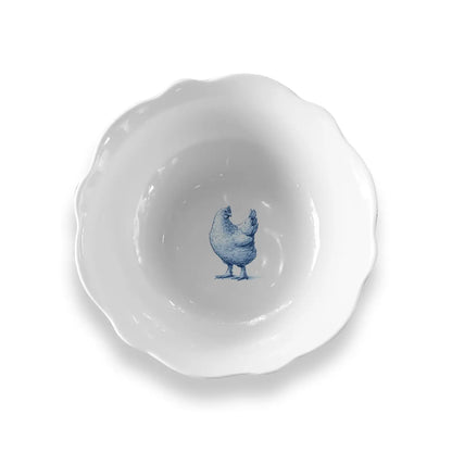 Blue & White Gertrude Salad Bowls Set of 4 with Giftbox