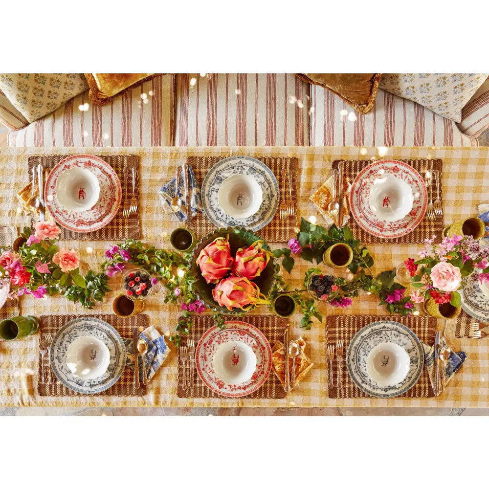 Blue & White Gertrude Salad Bowls Set of 4 with Giftbox