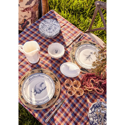 Blue & White Rose Garden Salad Plates Set of 4 with Giftbox