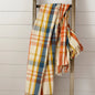 Brushed Cotton Flannel Throw - Navy, Rust, Mustard (Pc)
