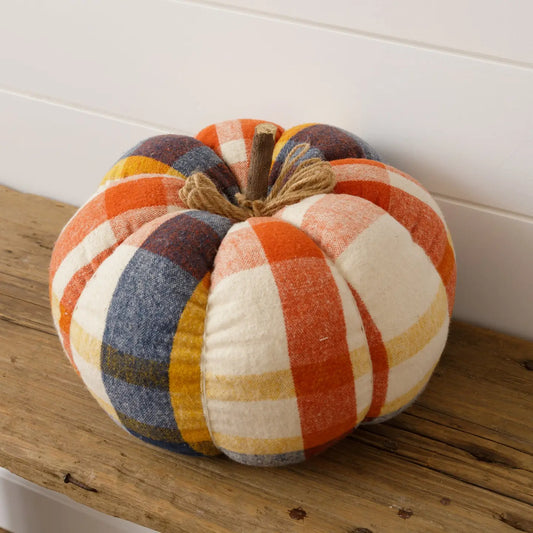 Flannel Pumpkin - Navy, Rust, Mustard, Md (Pc)