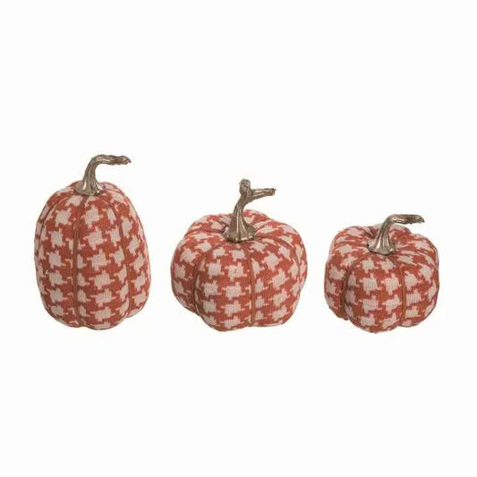 Foam Gingham Pumpkins Home Décor