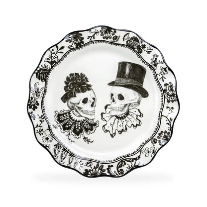 Halloween Victorian Skulls 11" Dinner Plate