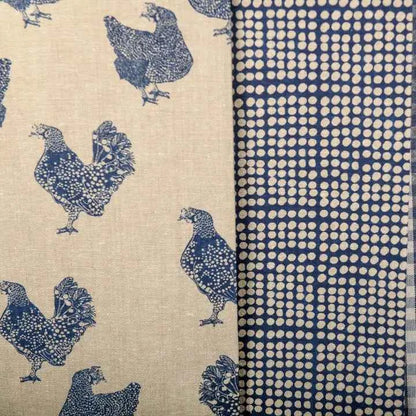 Henrietta Tea Towel Set 3 Blueberry