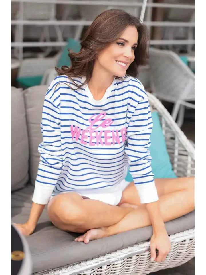 Le Weekend Sweatshirt, Sky (Size: S)