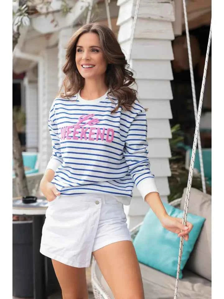 Le Weekend Sweatshirt, Sky (Size: S)