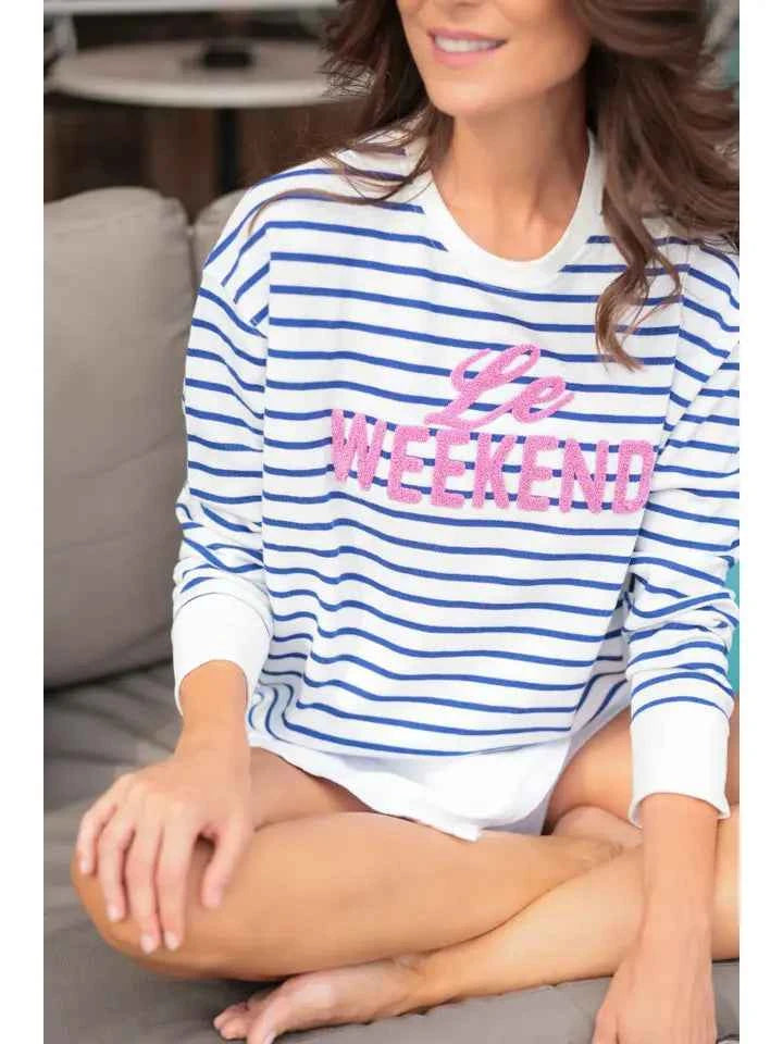 Le Weekend Sweatshirt, Sky (Size: S)