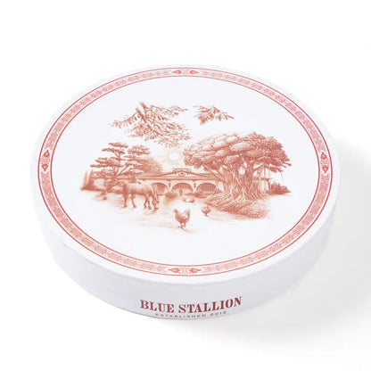 Red & White Rose Garden Salad Plates Set of 4 with Giftbox