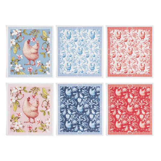 Set of 6 Gertrude Variety Reusable Dish Cloths