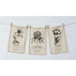 Tea Towels - Black and White Botanical (Pk/03 Ast)